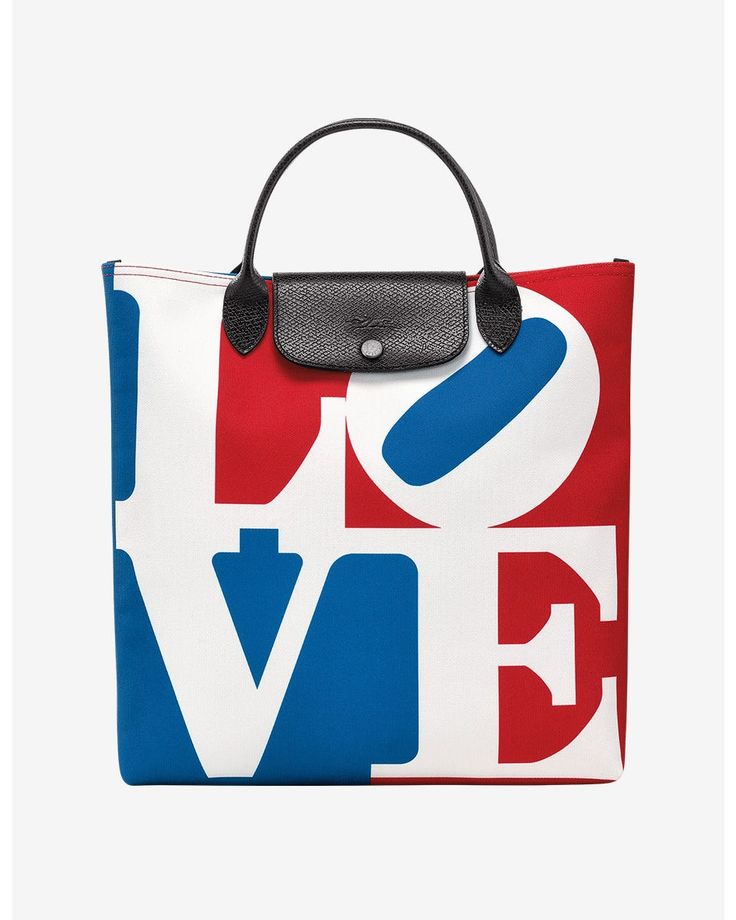 Longchamp x Robert Indiana love-print tote bag