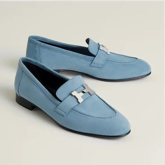 Hermes Moccasins Paris Velvet Loafers