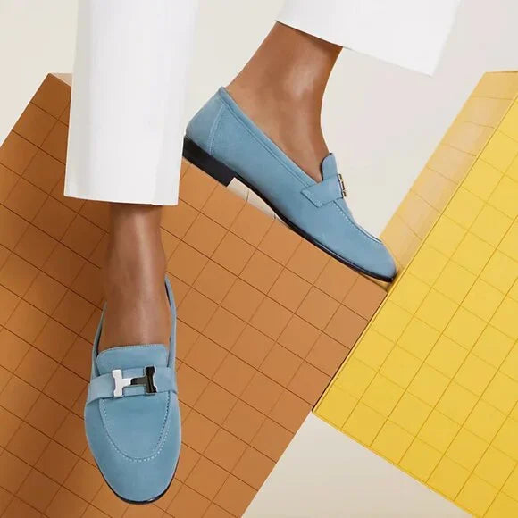 Hermes Moccasins Paris Velvet Loafers